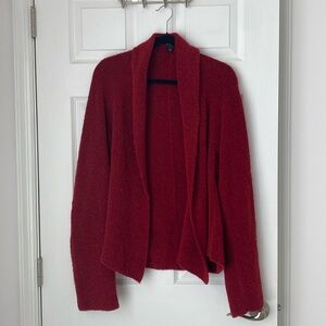 Eileen Fisher red cardigan